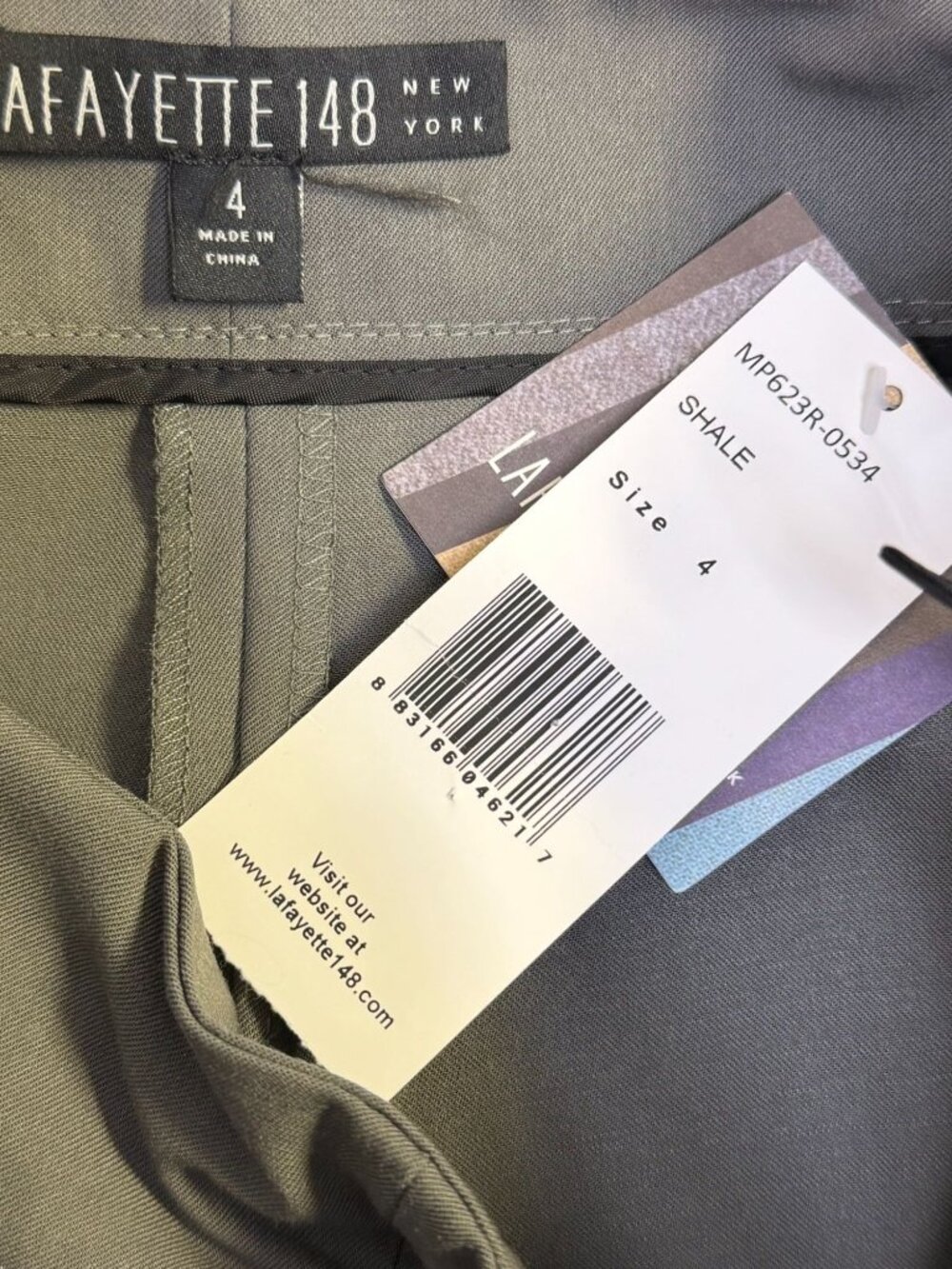 NWT Lafayette 148 New York Shale Wide-Leg Pleated Pants 4 - Picture 5 of 6